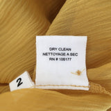 Ulla Johnson Ruffle Blouse Cassan Mustard Chiffon Size 2 Bell Sleeve Top