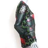 Givenchy Jacket Black Paneled Floral Print Silk Chiffon Size 38