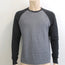 James Perse Two-Tone Raglan Sweater Gray Cotton-Cashmere Size 1