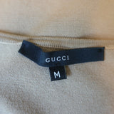 Gucci Sleeveless V-Neck Top Camel Stretch Silk Knit Size Medium