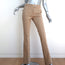 Vintage John Galliano Pintuck Flared Pants Khaki Stretch Cotton Size US 6