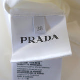 Prada Tuxedo Shirt White Stretch Poplin Size 38 Long Sleeve Blouse NEW