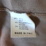 Gucci Sleeveless V-Neck Top Camel Stretch Silk Knit Size Medium