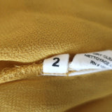 Ulla Johnson Midi Dress Sonja Honey Ruffled Chiffon Size 2 Short Sleeve V-Neck