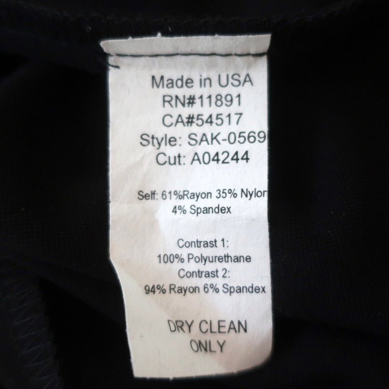 Bailey 44 Sleeveless Peplum Dress Black Faux Leather-Paneled Jersey Size Medium