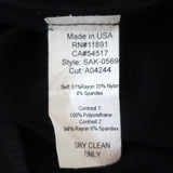 Bailey 44 Sleeveless Peplum Dress Black Faux Leather-Paneled Jersey Size Medium