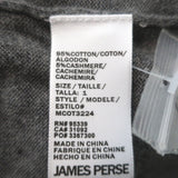 James Perse Two-Tone Raglan Sweater Gray Cotton-Cashmere Size 1