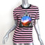 Givenchy Full Moon Striped T-Shirt Pink/Black Size Small Short Sleeve Top