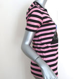 Givenchy Full Moon Striped T-Shirt Pink/Black Size Small Short Sleeve Top