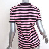 Givenchy Full Moon Striped T-Shirt Pink/Black Size Small Short Sleeve Top