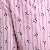 Isabel Marant Contrast-Trim Top Pink Striped Silk Size 40 Long Sleeve Blouse