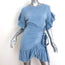 Isabel Marant Etoile Ruffle Wrap Dress Lelicia Chambray Size 34 Short Sleeve
