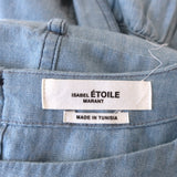 Isabel Marant Etoile Ruffle Wrap Dress Lelicia Chambray Size 34 Short Sleeve