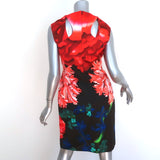 Peter Pilotto Cutout Dress Red Floral Print Size US 4 Sleeveless Sheath