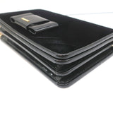 Miu Miu Bow Clutch Black Patent Leather-Trim Velvet Mini Crossbody Bag