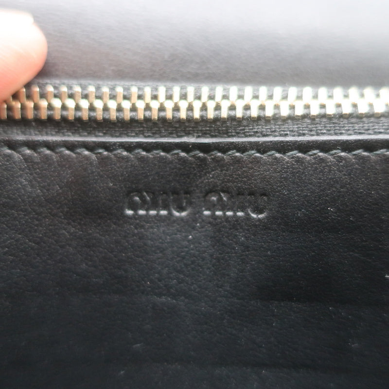 Miu Miu Bow Clutch Black Patent Leather-Trim Velvet Mini Crossbody Bag