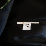 Dolce & Gabbana Sleeveless Midi Dress Black Floral Print Crepe Size 42