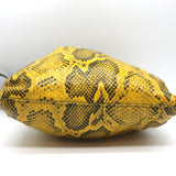 Isabel Marant Beeka Tasseled Bucket Bag Yellow Snake-Embossed Leather Crossbody