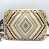 Valentino Rockstud Native Couture 1975 Camera Bag Printed Leather Crossbody