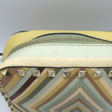 Valentino Rockstud Native Couture 1975 Camera Bag Printed Leather Crossbody