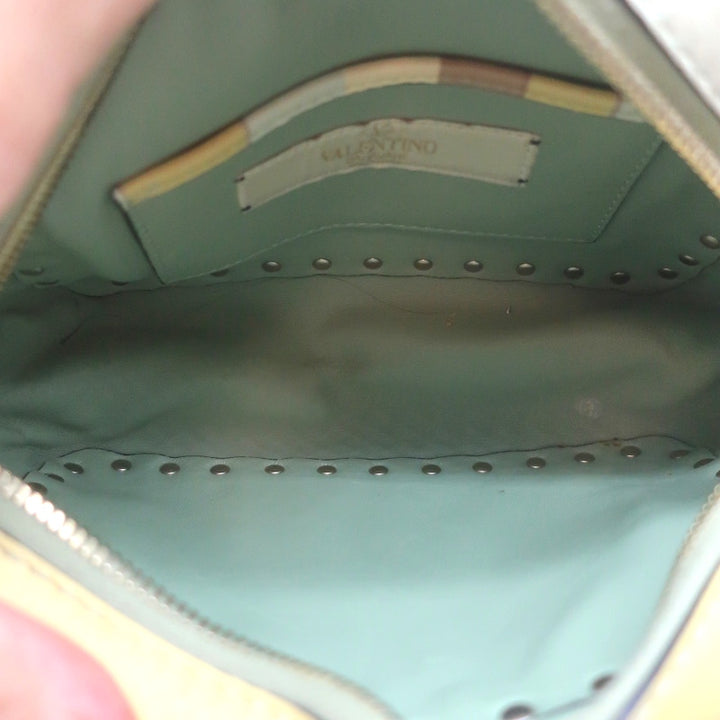 Valentino Rockstud Native Couture 1975 Camera Bag Printed Leather Crossbody