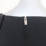 Hanii Y Belted Sheath Dress Black Wool Size 40 Sleeveless Boatneck