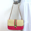 Valentino Glam Lock Rockstud Medium Flap Bag Green & Pink Leather Crossbody