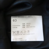 Hanii Y Belted Sheath Dress Black Wool Size 40 Sleeveless Boatneck