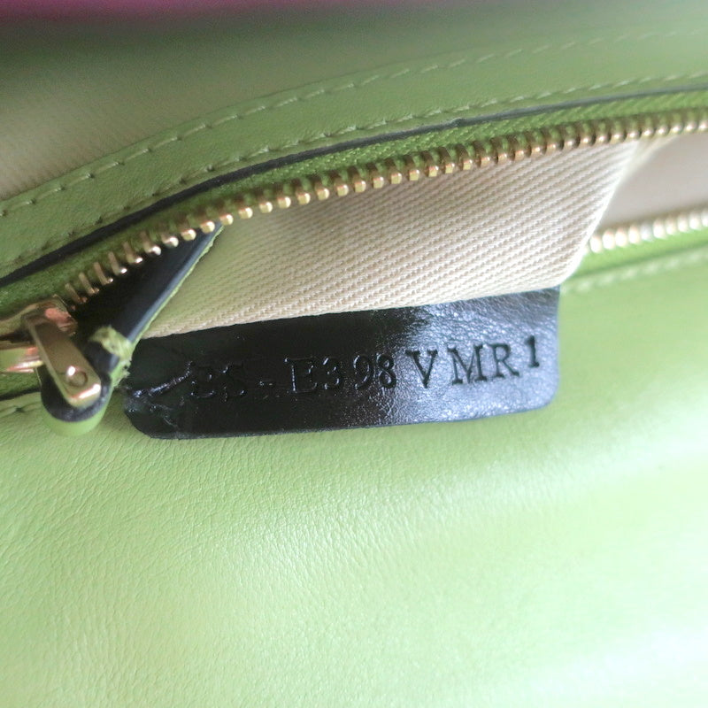Valentino Glam Lock Rockstud Medium Flap Bag Green &amp; Pink Leather Crossbody