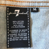 7 For All Mankind Paint Splatter Jean Jacket Blue Stretch Denim Size Medium - Celebrity Owned