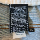 7 For All Mankind Paint Splatter Jean Jacket Blue Stretch Denim Size Medium - Celebrity Owned