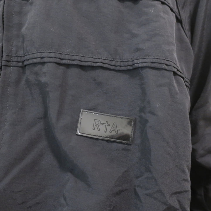 RtA Zip-Up Jacket Black Nylon Size Small