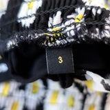 The Kooples Sport Tiered Mini Skirt Black Daisy Print Crepe Size 3