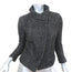Isabel Marant Etoile Asymmetric Tweed Jacket Black Virgin Wool Size 0