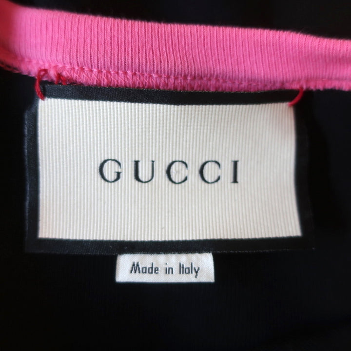 Gucci Loved Sequin Diamond Tee Black Cotton Size Small Short Sleeve Top