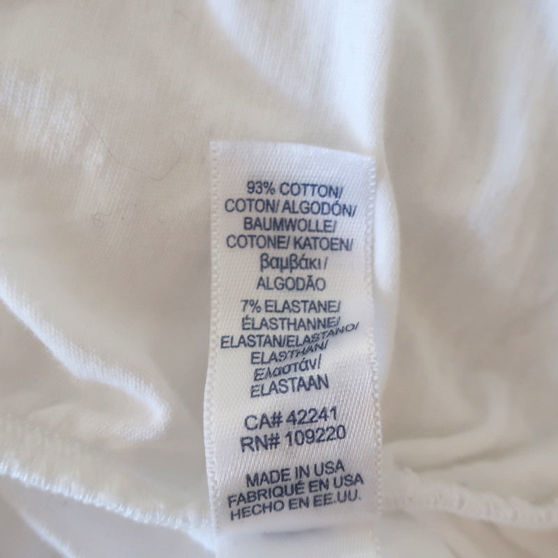 Velvet by Graham &amp; Spencer Puff Sleeve Tee Kami White Cotton Size Medium NEW