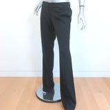 Gucci 2006 Crystal Clasp-Embellished Pants Black Stretch Wool Size 42