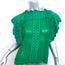 Isabel Marant Etoile Blouse Audrina Green Embroidered Crepe Size 36