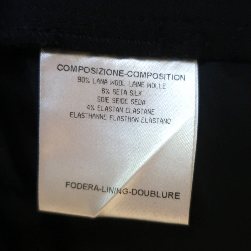 Gucci 2006 Crystal Clasp-Embellished Pants Black Stretch Wool Size 42