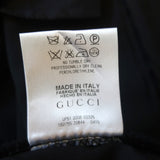 Gucci 2006 Crystal Clasp-Embellished Pants Black Stretch Wool Size 42