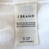 J Brand Sleeveless Top White Sheer-Paneled Cotton Blend Size Large