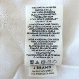 J Brand Sleeveless Top White Sheer-Paneled Cotton Blend Size Large