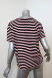 AMO Classic Striped Tee Pink/Black Size Large Short Sleeve T-Shirt Top available at CelebrityOwned.com img_5