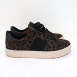 GREATS Royale Knit Low Top Sneakers Dark Brown Leopard Print Size 6 available at CelebrityOwned.com img_2
