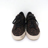 GREATS Royale Knit Low Top Sneakers Dark Brown Leopard Print Size 6 available at CelebrityOwned.com img_3