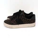 GREATS Royale Knit Low Top Sneakers Dark Brown Leopard Print Size 6 available at CelebrityOwned.com img_5