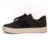 GREATS Royale Knit Low Top Sneakers Dark Brown Leopard Print Size 6 available at CelebrityOwned.com img_6