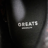 GREATS Royale Knit Low Top Sneakers Dark Brown Leopard Print Size 6 available at CelebrityOwned.com img_8