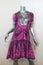 Gryphon Dress Gypset Sequin-Trim Pink Printed Silk Size Small Short Sleeve NEW