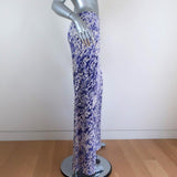Gryphon Maxi Skirt Blue/White Ripple Print Silk Size Small available at CelebrityOwned.com img_4